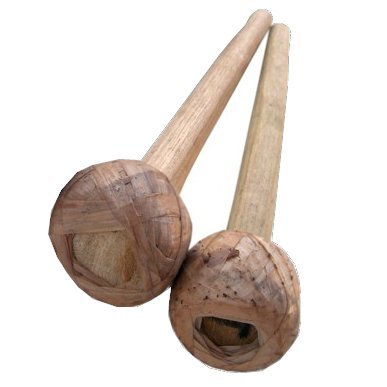 Pair (2) Of Professional Mallets For African Bala Marimba   Natural Gum & Hardwood Stick